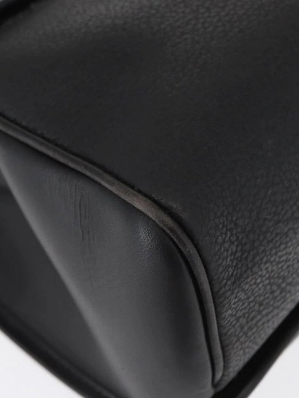 GUCCI Hand Bag Leather Gold Black Auth - Picture 11 of 16